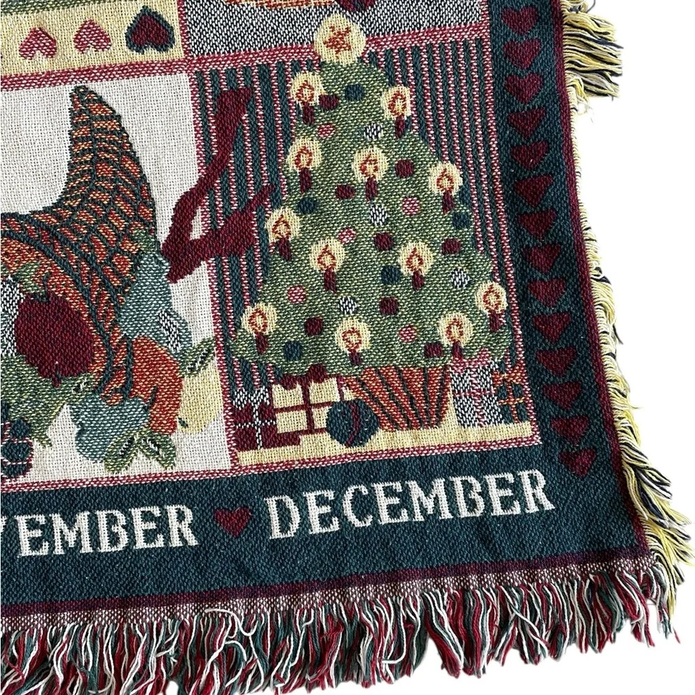Vintage Tapestry Blanket Throw Home Is Where The Heart Is 60 x 44